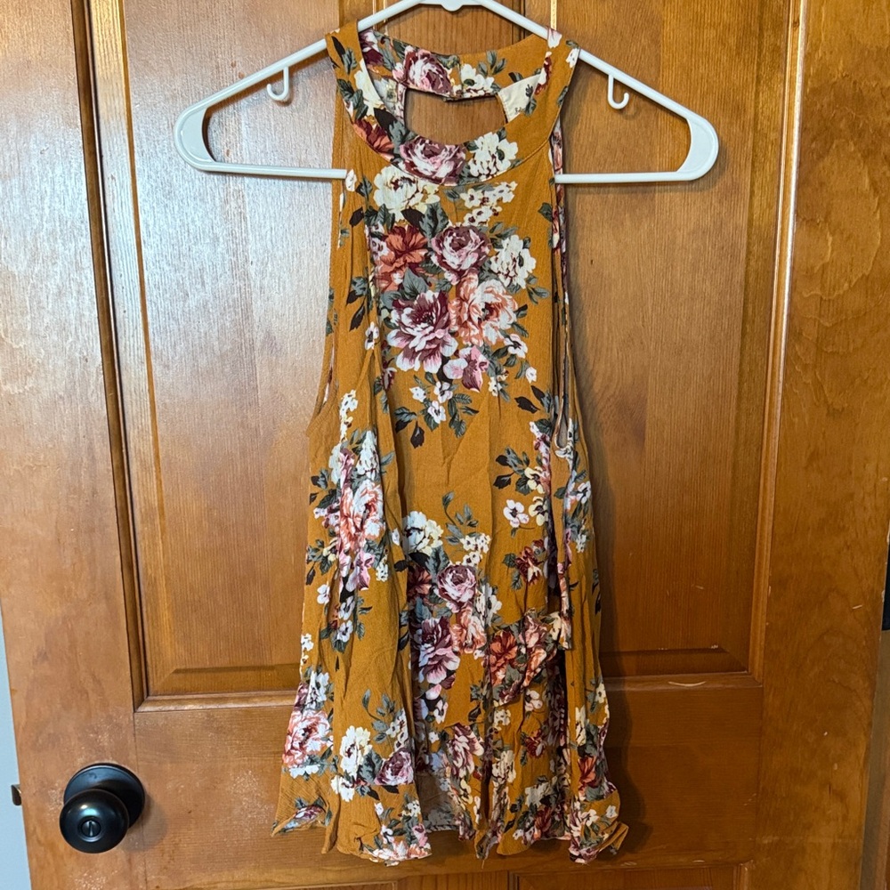 Mustard Floral Swing Tank